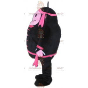 BIGGYMONKEY™ sort og lyserød abe snemandsmaskotkostume -