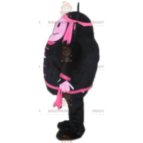 Kostým maskota sněhuláka BIGGYMONKEY™ Black and Pink Monkey –