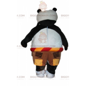 BIGGYMONKEY™ maskotdräkt av Po, den berömda pandan från den