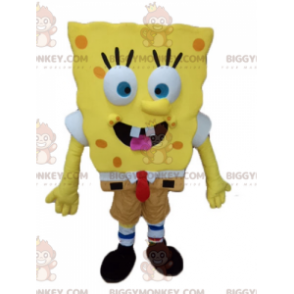 Cartoon Geel Karakter Spongebob BIGGYMONKEY™ Mascottekostuum -