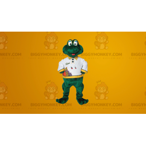 Jolie Costume de mascotte BIGGYMONKEY™ de grenouille verte