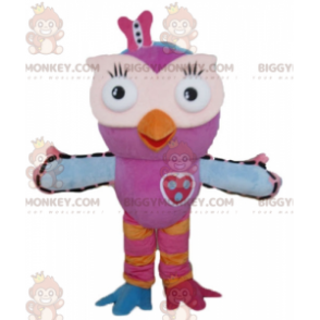 Very Funny and Colorful Pink Orange and Blue Owl BIGGYMONKEY™