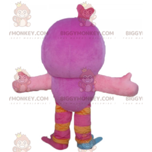 Disfraz de mascota BIGGYMONKEY™ de búho rosa, naranja y azul