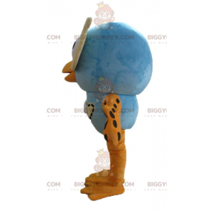 BIGGYMONKEY™ Costume da mascotte grande gufo blu e arancione