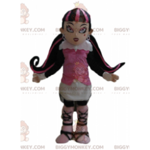 Costume de mascotte BIGGYMONKEY™ gothique de fille aux cheveux