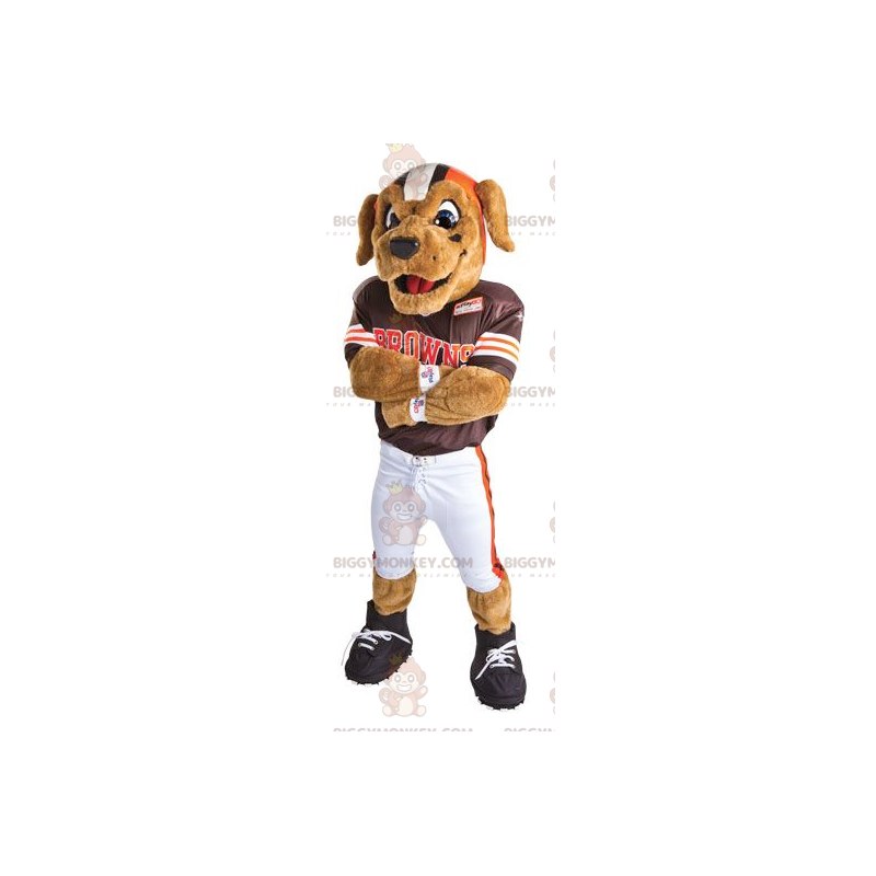 BIGGYMONKEY™ Hondenmascottekostuum in American Football-outfit