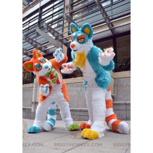 Pareja de mascotas de gato azul y naranja BIGGYMONKEY™ -