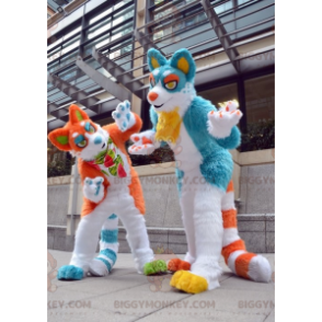 Pareja de mascotas de gato azul y naranja BIGGYMONKEY™ -