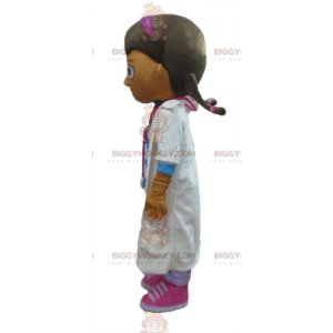 Doctor Nurse Girl in White Coat BIGGYMONKEY™ Mascot Costume -