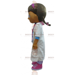 Doctor Nurse Girl in White Coat BIGGYMONKEY™ Mascot Costume -