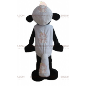 Costume de mascotte BIGGYMONKEY™ de Shaun mouton noir et blanc