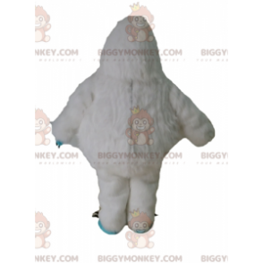 Costume de mascotte BIGGYMONKEY™ de yéti blanc et bleu de