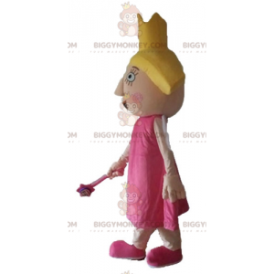 BIGGYMONKEY™ Mascot Costume Fairy Princess In Pink Dress With