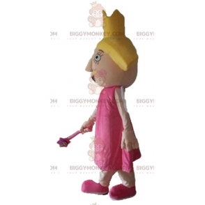 BIGGYMONKEY™ Mascot Costume Fairy Princess In Pink Dress With