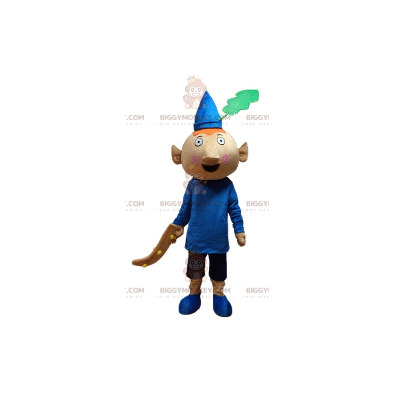 Costume de mascotte BIGGYMONKEY™ de lutin roux habillé en tenue