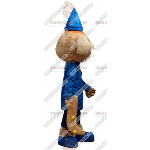 Red Leprechaun BIGGYMONKEY™ Mascot Costume Dressed In Blue