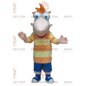 BIGGYMONKEY™ Costume da mascotte grande uomo sorridente