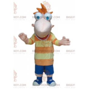 BIGGYMONKEY™ Costume da mascotte grande uomo sorridente