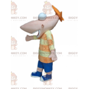 BIGGYMONKEY™ Big Funny Smiling Man Mascot Costume -