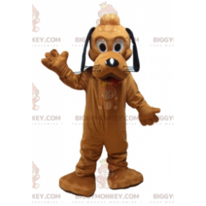 Costume della mascotte del famoso cane arancione Pluto