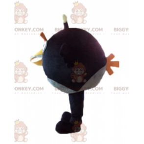 Costume de mascotte BIGGYMONKEY™ d'oiseau noir et jaune du jeu