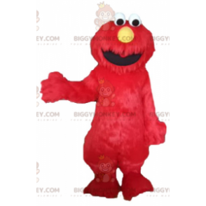 Costume della mascotte del famoso burattino Elmo di Sesame