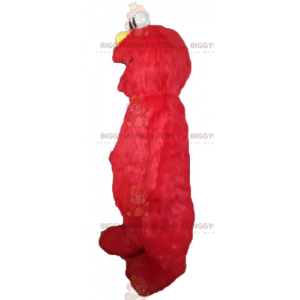 Costume della mascotte del famoso burattino Elmo di Sesame