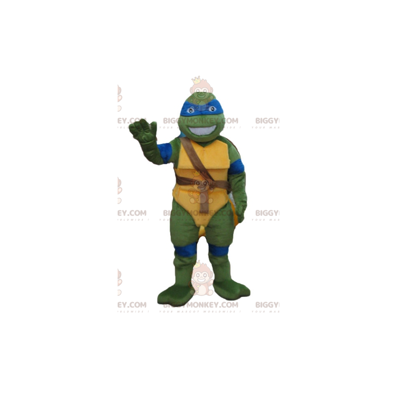 Leonardo's beroemde blauwe schildpad mascottekostuum