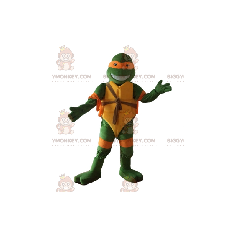 BIGGYMONKEY™ maskotdräkt av Michelangelos berömda orange