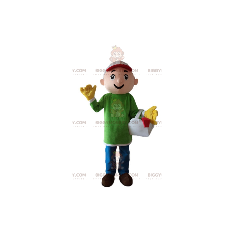 Handyman Carpenter Worker BIGGYMONKEY™ Mascot Costume –