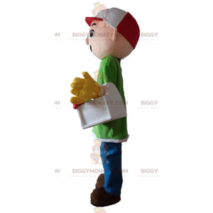 Costume de mascotte BIGGYMONKEY™ d'ouvrier de charpentier de