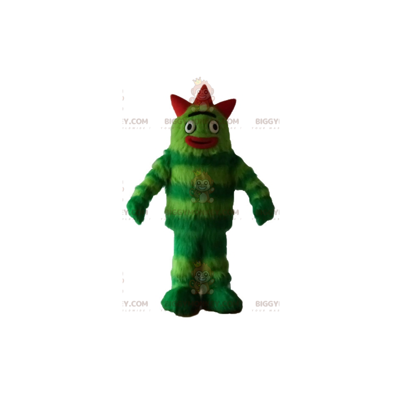 Costume da mascotte BIGGYMONKEY™ mostro verde bicolore tutto