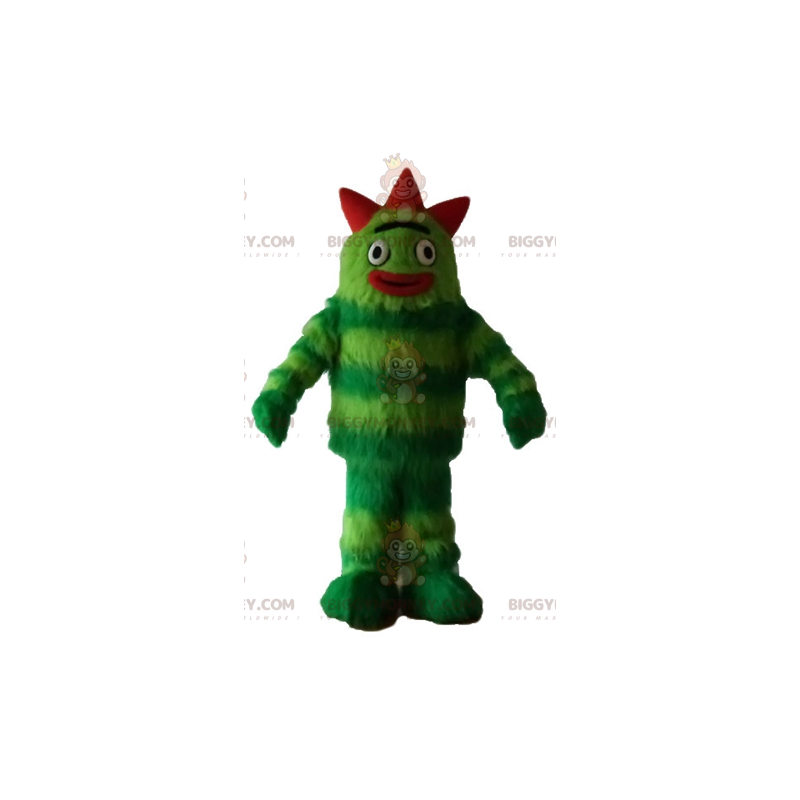 Costume de mascotte BIGGYMONKEY™ de monstre vert bicolore tout
