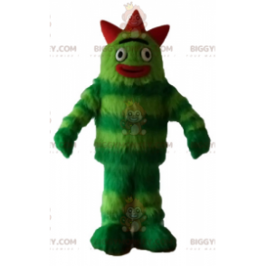 Disfraz de mascota BIGGYMONKEY™ de monstruo verde de dos tonos
