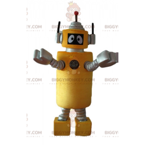 Costume de mascotte BIGGYMONKEY™ de Plex le robot jaune de Yo