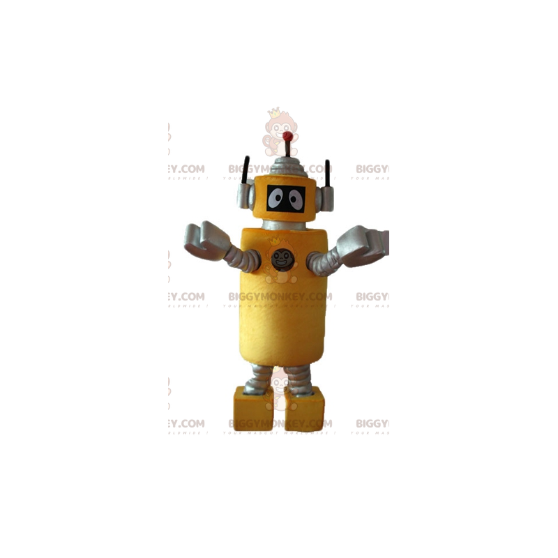 Fantasia de mascote de robô amarelo Plex BIGGYMONKEY™ de Yo