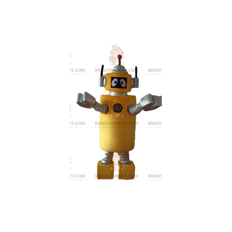 Yo Gabba Gabba's gele Robot Plex BIGGYMONKEY™ mascottekostuum -