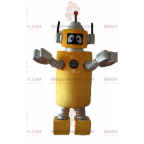 Costume de mascotte BIGGYMONKEY™ de Plex le robot jaune de Yo