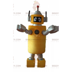 Yo Gabba Gabba's gele Robot Plex BIGGYMONKEY™ mascottekostuum -