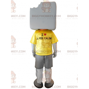 BIGGYMONKEY™ Big Giant White Marshmallow maskottiasu -