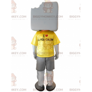 BIGGYMONKEY™ Big Giant White Marshmallow Costume da mascotte -