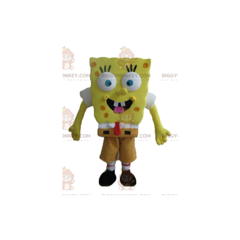 Cartoon Geel Karakter Spongebob BIGGYMONKEY™ Mascottekostuum -