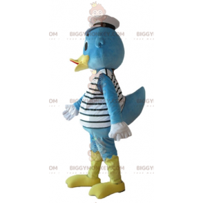 BIGGYMONKEY™ Mascot Costume Blue and Yellow Duck Dressed as