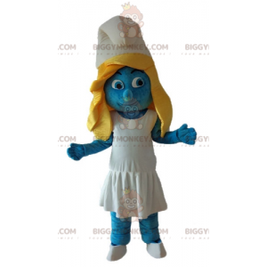 BIGGYMONKEY™ maskotdräkt av Smurfetten från den berömda