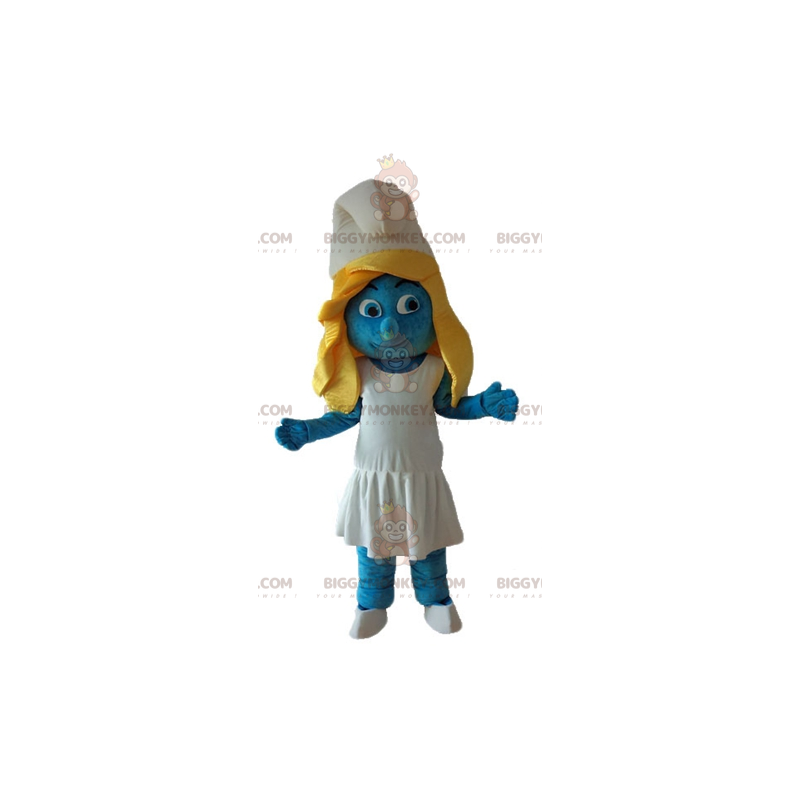 BIGGYMONKEY™ maskotdräkt av Smurfetten från den berömda