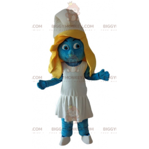 BIGGYMONKEY™ mascot costume of the Smurfette from the famous