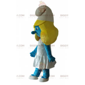 Traje de mascote BIGGYMONKEY™ da Smurfette da famosa história