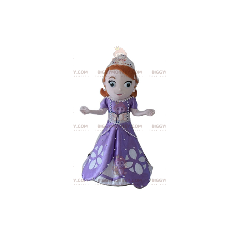 BIGGYMONKEY™ maskotkostume af Pretty Redhead Princess med lilla