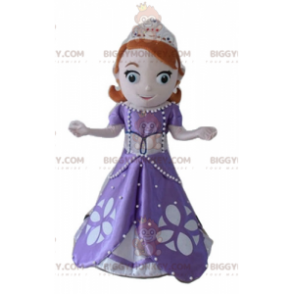 BIGGYMONKEY™ maskotkostume af Pretty Redhead Princess med lilla