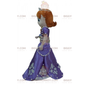 Traje de mascote BIGGYMONKEY™ da linda princesa ruiva com